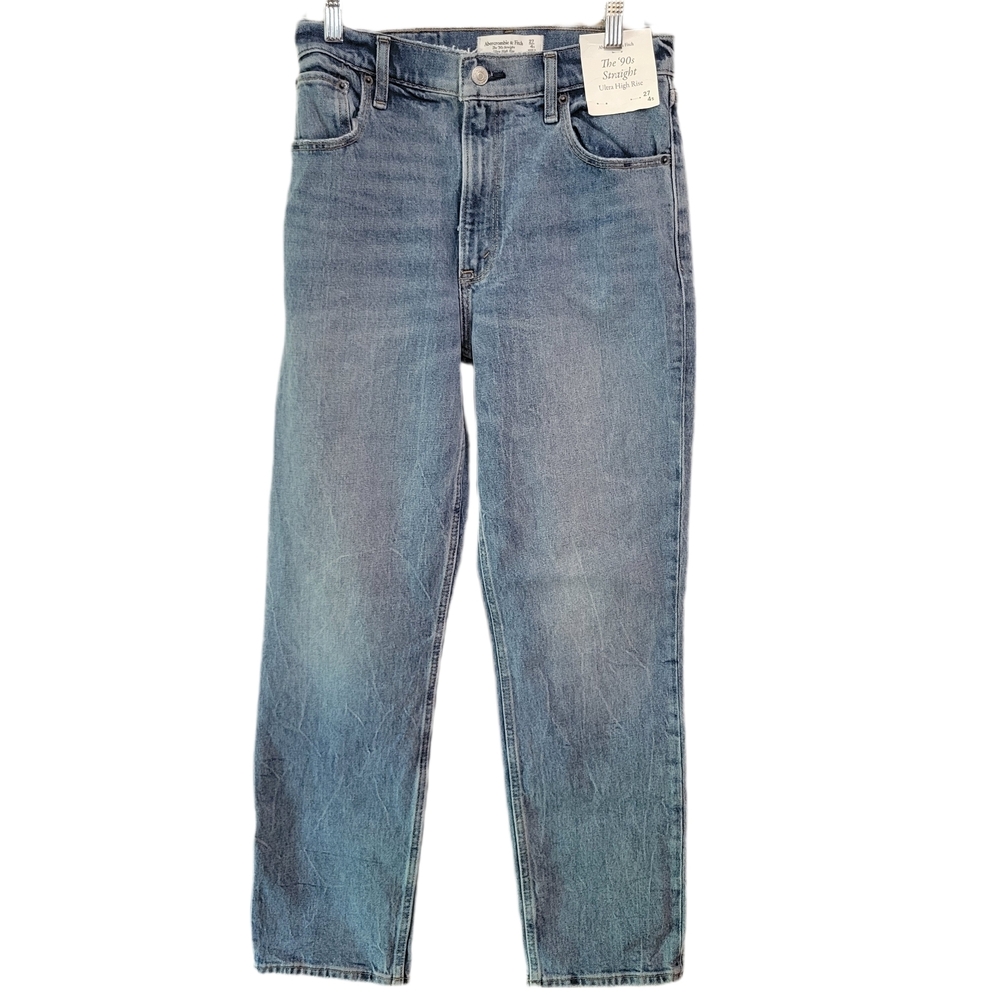 Abercrombie & Fitch Women's The '90s Straight Ultra High Rise Jean